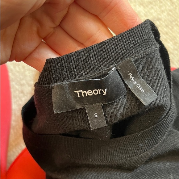 Theory Classic Black Crew Neck Sweater in Regal Wool - Picture 7 of 9